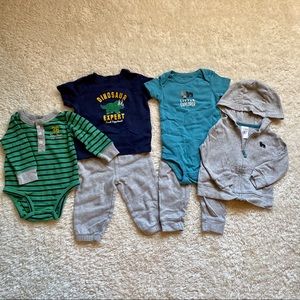 Two 3-piece Carter’s outfits